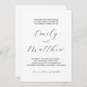 エレガフォーマルントウェディング招待状 招待状 (正面/裏面)