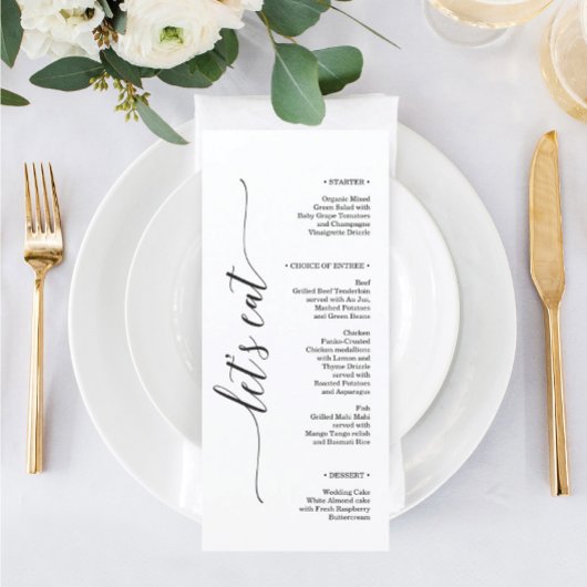 エレガミニマルンス結婚ブライダルシャワーメニュー メニュー