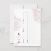 エレガミニマルントウェディングRSVPカード 出欠カード (正面)