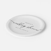 エレガモダンミニマルントなウェディングシャワー ペーパープレート (アングル)