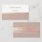 エレガモダンンシンプル《写真》ぼけ味ピンクストライプ色 名刺 (正面/裏面)