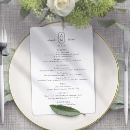 エレガモダンンスシンプル、アーチイニシャル結婚ズ メニュー