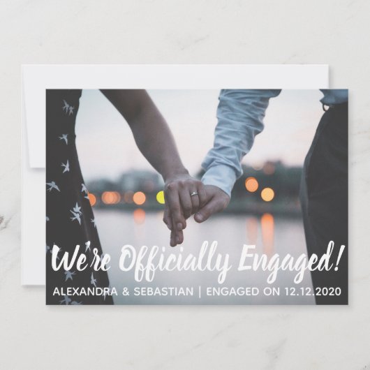 エレガモダンンスホリデ婚約したーフラットホリデーカード シーズンカード (正面)