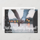 エレガモダンンスホリデ婚約したーフラットホリデーカード シーズンカード (正面/裏面)