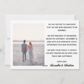 エレガモダンンスホリデ婚約したーフラットホリデーカード シーズンカード (裏面)