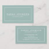 エレガモダンンスミントグリーン名刺 名刺 (正面/裏面)