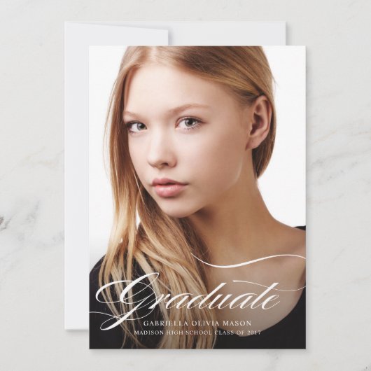 エレガモダンンス写真卒業発表 案内状 (正面)