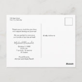 エレガモダンンス写真男の赤ちゃん誕生発表 ポストカード (裏面)