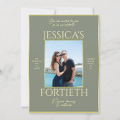 エレガモダンンス写真40th Birthday 招待状 (正面)