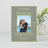 エレガモダンンス写真40th Birthday 招待状 (スタンド正面)