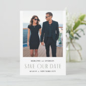 エレガモダンンス写真Save the Date Card 招待状 (スタンド正面)