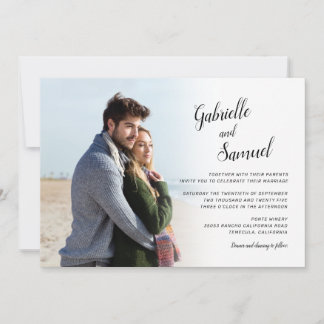 エレガモダンンス書道結婚写真のInvitati 招待状