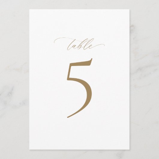 エレガモダンンス結婚のテーブル番号 招待状 (正面)