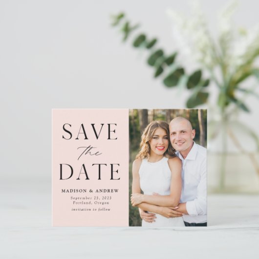 エレガモダンンス赤面写真の保存日付 案内ポストカード (スタンド正面)