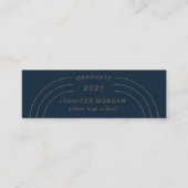 エレガモダンンス金ゴールド卒業ネームカード スキニー名刺 (正面)