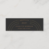 エレガモダンンス金ゴールド卒業ネームカード スキニー名刺 (正面)