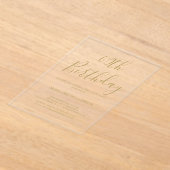 エレガモダンンス60th誕生日 アクリル招待状 (レイダウン)