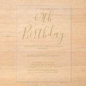 エレガモダンンス60th誕生日 アクリル招待状 (正面)