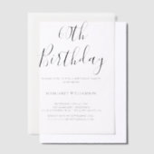 エレガモダンンス60th誕生日 ベラム紙招待状 (オフセット)