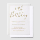 エレガモダンンス60th誕生日 ベラム紙招待状 (オフセット)