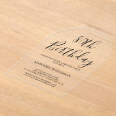 エレガモダンンス80誕生日 アクリル招待状 (レイダウン)