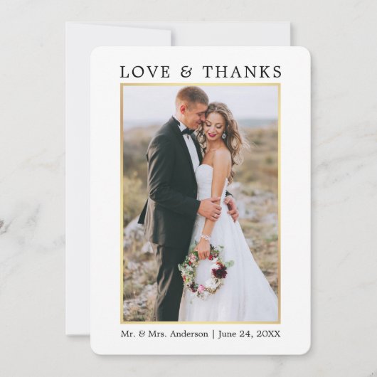 エレガモダンンス·ラ感謝していブ&結婚ズ サンキューカード (正面)