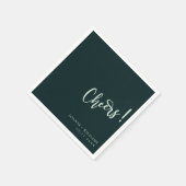 エレガモダンンス！濃い緑の手結婚文字 スタンダードカクテルナプキン (角)