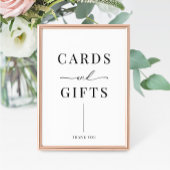 エレガモダンントなウェディングカードとギフトサイン