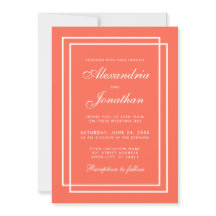 エレガモダンントなウェディングサンゴと白いフレーム