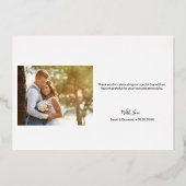 エレガモダンントなウェディング写真メカスタムッセージ 箔シーズンカード (裏面)