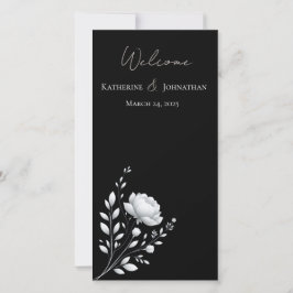 エレガモダンントなウェディング白黒の花