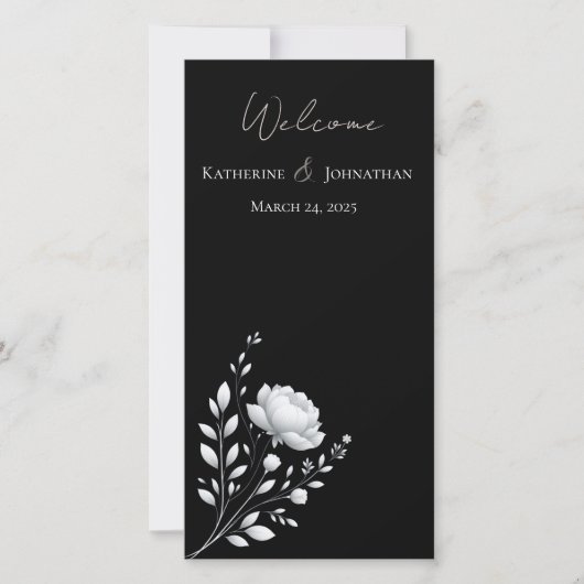 エレガモダンントなウェディング白黒の花 (正面)