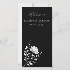 エレガモダンントなウェディング白黒の花