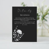 エレガモダンントなウェディング白黒の花 エンクロージャーカード (スタンド正面)