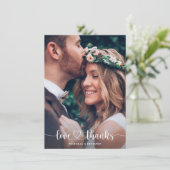 エレガモダンントな結婚式ありがとう写真カード サンキューカード (スタンド正面)