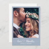 エレガモダンントな結婚式ありがとう写真カード サンキューカード (正面/裏面)