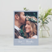 エレガモダンントな結婚式ありがとう写真カード サンキューカード (スタンド正面)