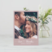 エレガモダンントな結婚式ありがとう写真カード サンキューカード (スタンド正面)