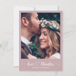 エレガモダンントな結婚式ありがとう写真カード サンキューカード