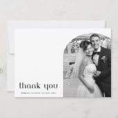 エレガモダンントな結婚式の写真サンキューカード サンキューカード (正面)