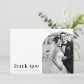 エレガモダンントな結婚式の写真サンキューカード サンキューカード (スタンド正面)