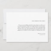 エレガモダンントな結婚式の写真サンキューカード サンキューカード (裏面)