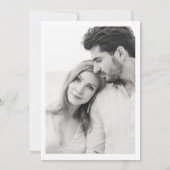 エレガモダンントな結婚式の写真日付を保存 セーブザデート (裏面)