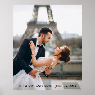 エレガモダンントな結婚式の写真 ポスター