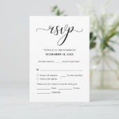 エレガモダンントな結婚式の出欠 エンクロージャーカード (スタンド正面)