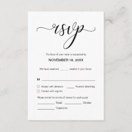 エレガモダンントな結婚式の出欠 エンクロージャーカード