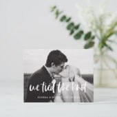 エレガモダンントな結婚式の結び目の写真 ポストカード (スタンド正面)