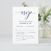 エレガモダンントな結婚式RSVP、応答 エンクロージャーカード (スタンド正面)
