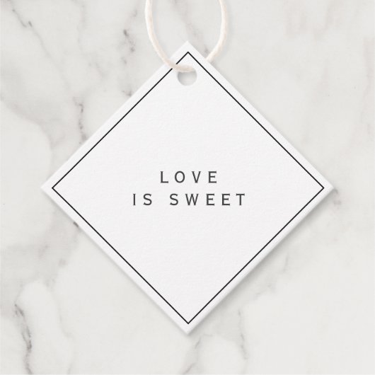 エレガモダンントな結婚祝い贈り物ラベル フェイバータグ (正面)