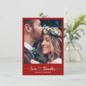 エレガモダンントウェディングありがとうフォトカード サンキューカード (スタンド正面)